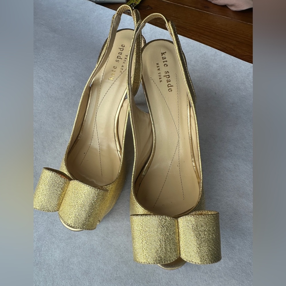 Kate Spade Glittering Gold Heels